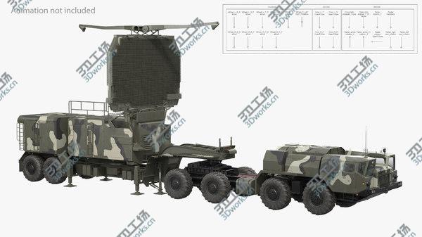 images/goods_img/20210312/3D MAZ 74106 with 64N6 Big Bird Radar Camouflage Rigged model/3.jpg